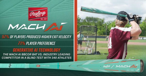 RAWLINGS MACH AI -3 (2 5/8" BARREL) BBCOR BASEBALL BAT - Imagen 4