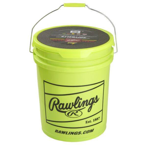 B618RFPBPBUCK / CUBETA COMBINADO DE  6 GALONES DE  PELOTAS DE PRÁCTICA DE EQUIPOS UNIVERSITARIOS, PREPARATORIA Y DE VIAJE - INCLUYE 18 PELOTAS DE SOFTBALL RFPBP12SY