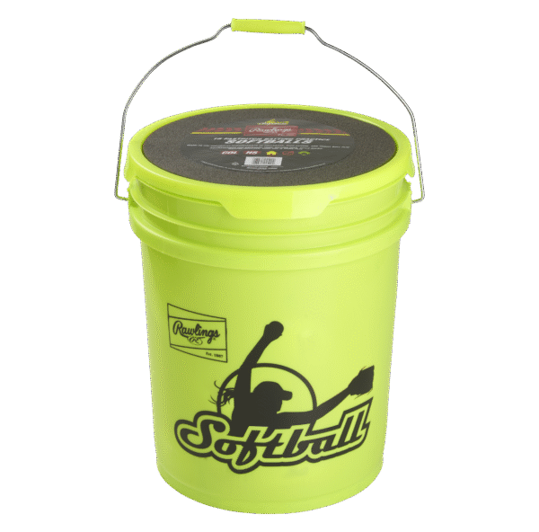 B618RFPBPBUCK / CUBETA COMBINADO DE  6 GALONES DE  PELOTAS DE PRÁCTICA DE EQUIPOS UNIVERSITARIOS, PREPARATORIA Y DE VIAJE - INCLUYE 18 PELOTAS DE SOFTBALL RFPBP12SY - Imagen 2